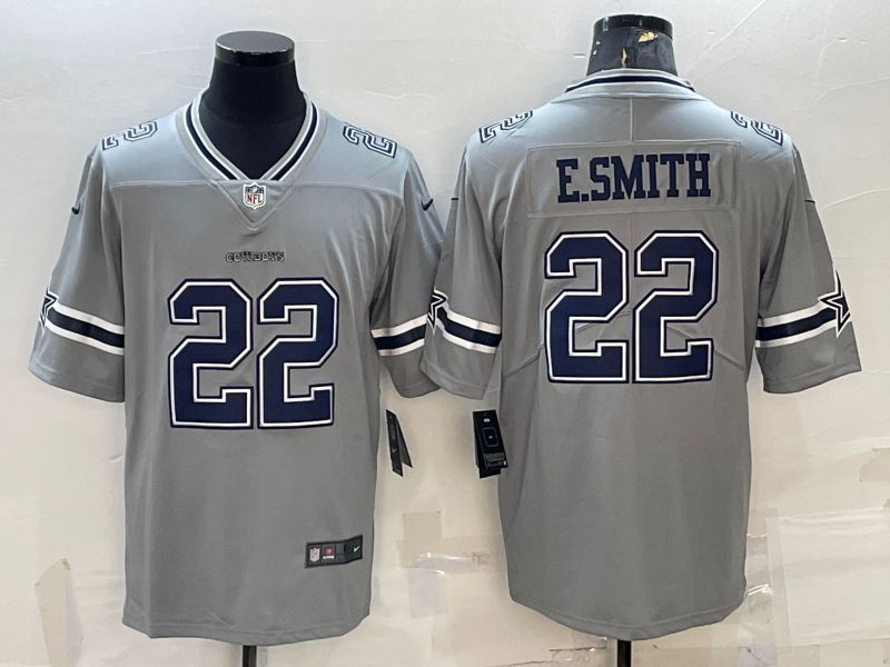Men Dallas Cowboys #22 E.smith Grey 2022 Nike Limited Vapor Untouchable NFL Jersey->dallas cowboys->NFL Jersey